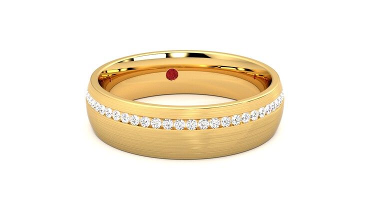 Taylor & Hart Spruce Wedding Ring 360 degree image 3