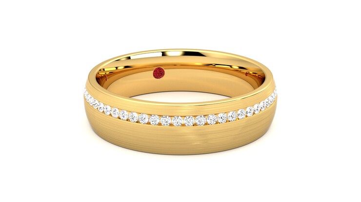 Taylor & Hart Spruce Wedding Ring 360 degree image 4