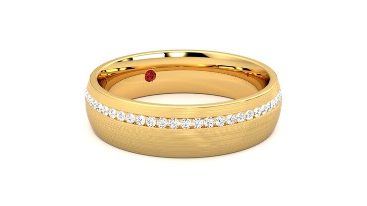 Taylor & Hart Spruce Wedding Ring 360 degree image 5
