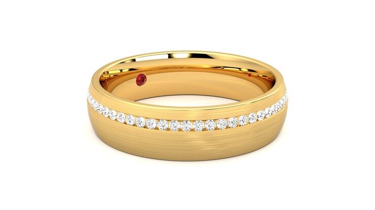 Taylor & Hart Spruce Wedding Ring 360 degree image 6