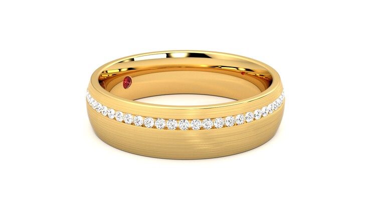 Taylor & Hart Spruce Wedding Ring 360 degree image 7