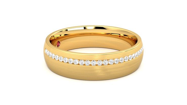 Taylor & Hart Spruce Wedding Ring 360 degree image 8