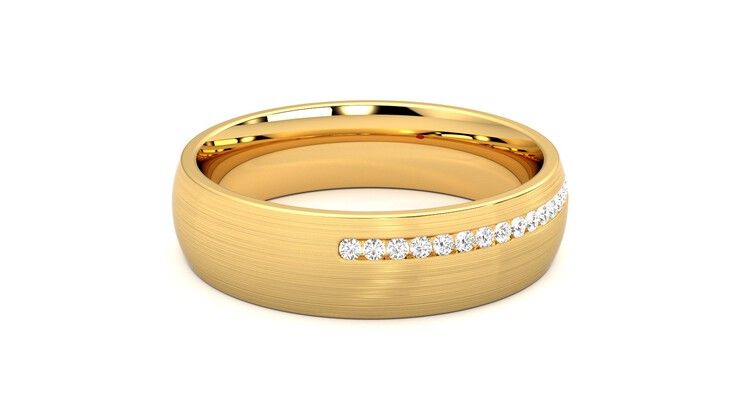 Taylor & Hart Spruce Wedding Ring 360 degree image 12