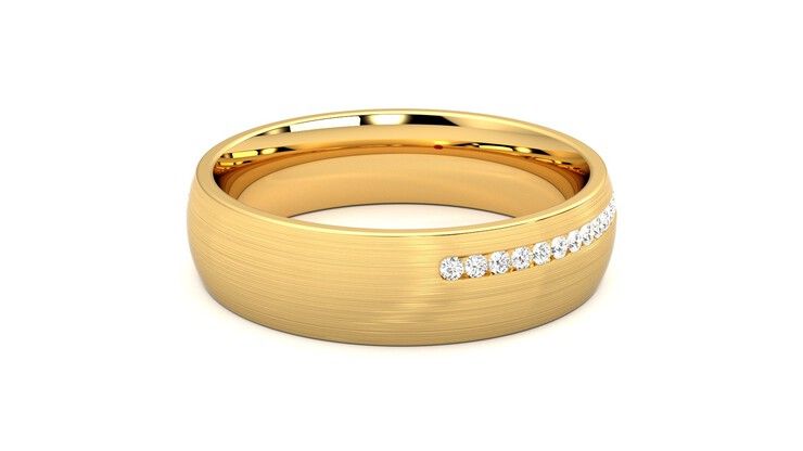 Taylor & Hart Spruce Wedding Ring 360 degree image 13