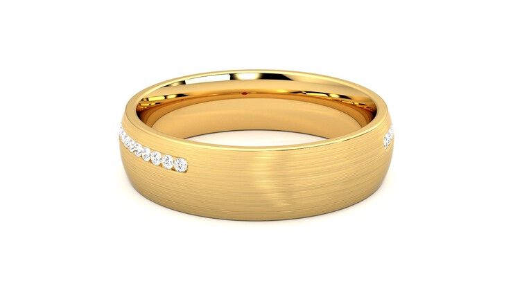 Taylor & Hart Spruce Wedding Ring 360 degree image 16