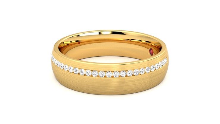 Taylor & Hart Spruce Wedding Ring 360 degree image 22