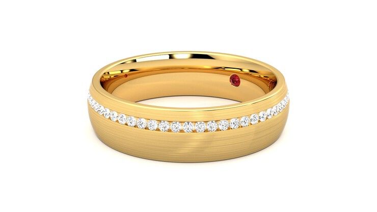 Taylor & Hart Spruce Wedding Ring 360 degree image 24
