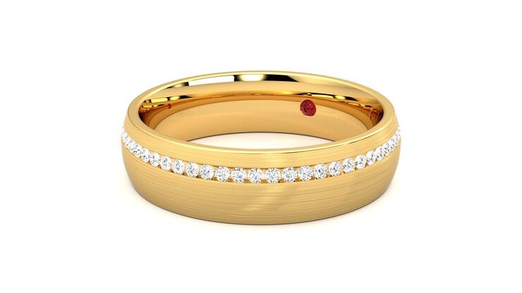 Taylor & Hart Spruce Wedding Ring 360 degree image 25