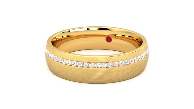 Taylor & Hart Spruce Wedding Ring 360 degree image 26