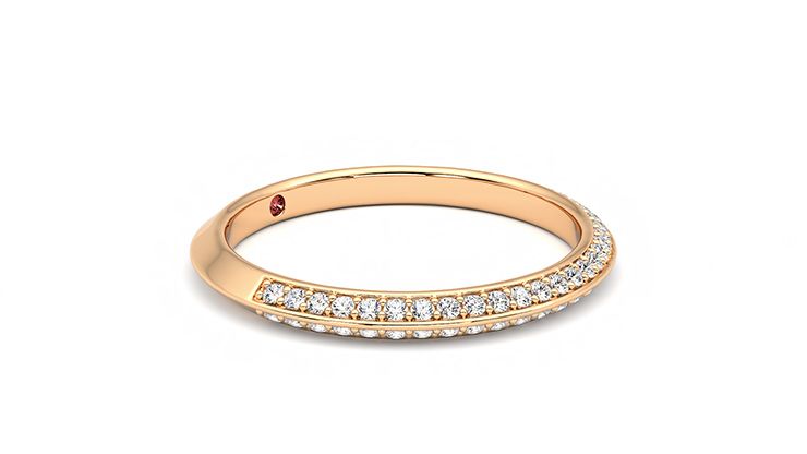 Taylor & Hart Sweet pea Wedding Ring 360 degree image 7