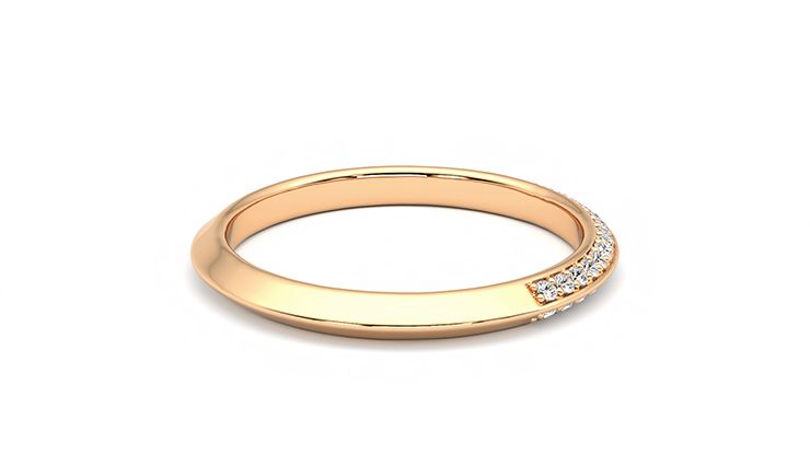 Taylor & Hart Sweet pea Wedding Ring 360 degree image 12
