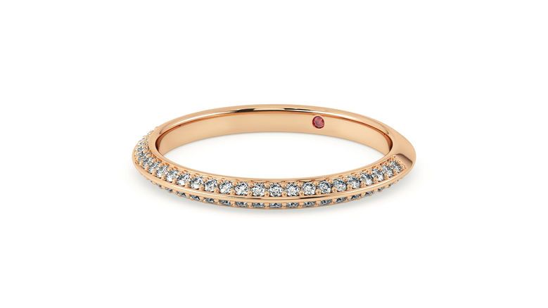 Taylor & Hart Sweet pea Wedding Ring 360 degree image 28