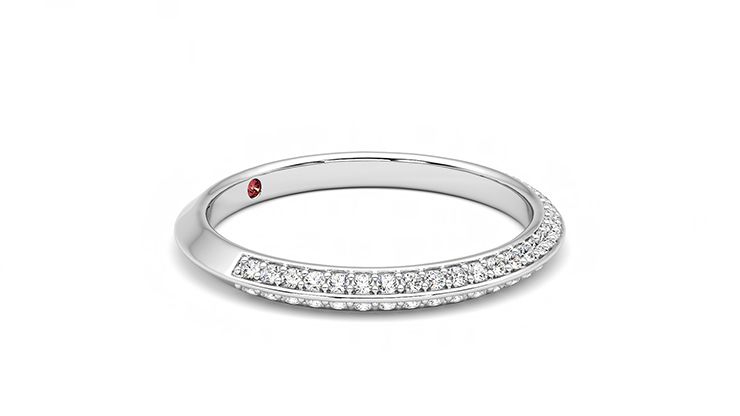 Taylor & Hart Sweet pea Wedding Ring 360 degree image 7