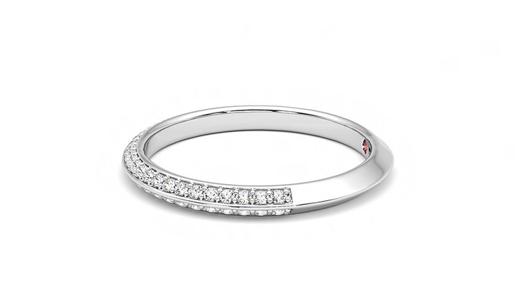 Taylor & Hart Sweet pea Wedding Ring 360 degree image 21