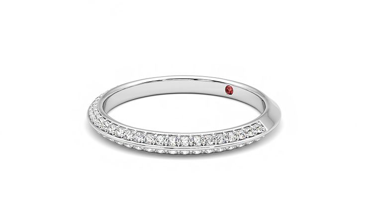 Taylor & Hart Sweet pea Wedding Ring 360 degree image 24