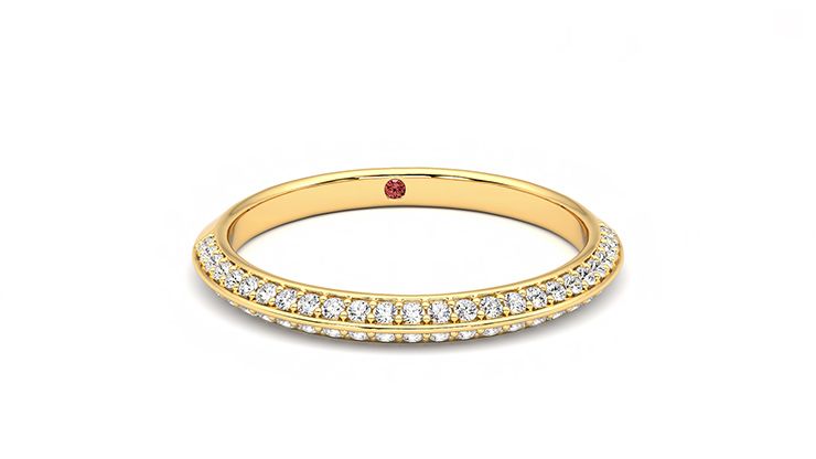 Taylor & Hart Sweet pea Wedding Ring 360 degree image 2