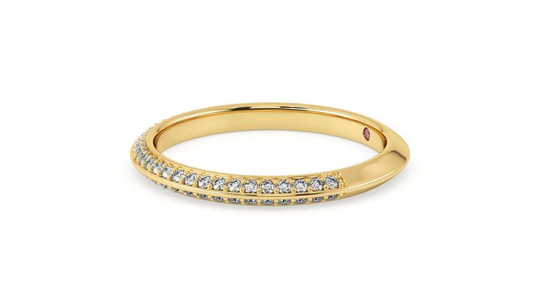 Taylor & Hart Sweet pea Wedding Ring 360 degree image 25
