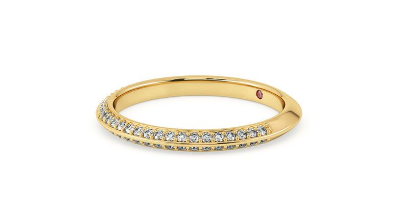 Taylor & Hart Sweet pea Wedding Ring 360 degree image 26