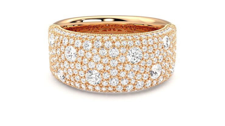 Taylor & Hart Tessellaire Wedding Ring 360 degree image 1