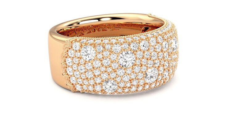 Taylor & Hart Tessellaire Wedding Ring 360 degree image 7