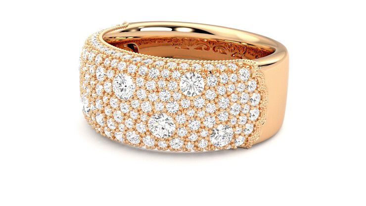 Taylor & Hart Tessellaire Wedding Ring 360 degree image 23