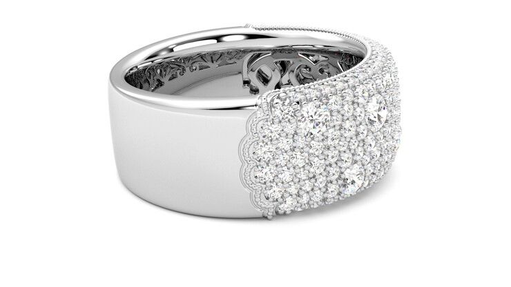 Taylor & Hart Tessellaire Wedding Ring 360 degree image 10