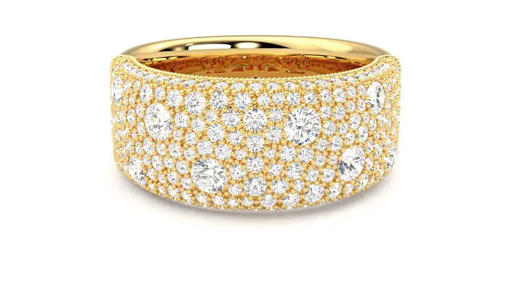Taylor & Hart Tessellaire Yellow Wedding Ring 360 detail 01