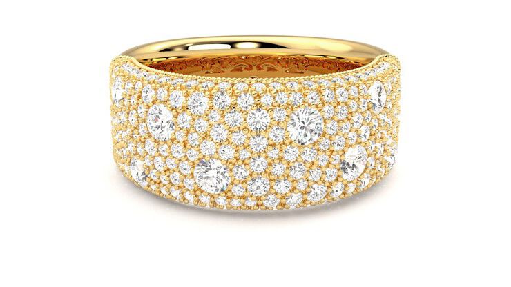 Taylor & Hart Tessellaire Wedding Ring 360 degree image 1