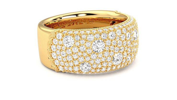 Taylor & Hart Tessellaire Wedding Ring 360 degree image 7