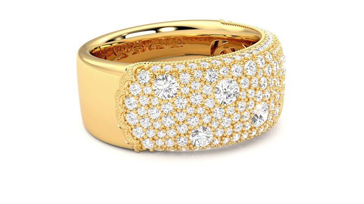 Taylor & Hart Tessellaire Wedding Ring 360 degree image 8