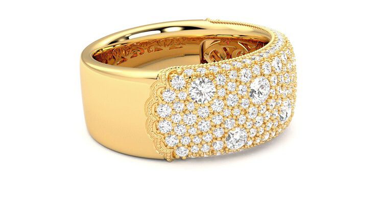 Taylor & Hart Tessellaire Wedding Ring 360 degree image 9