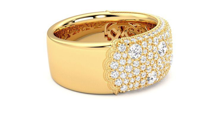 Taylor & Hart Tessellaire Wedding Ring 360 degree image 10