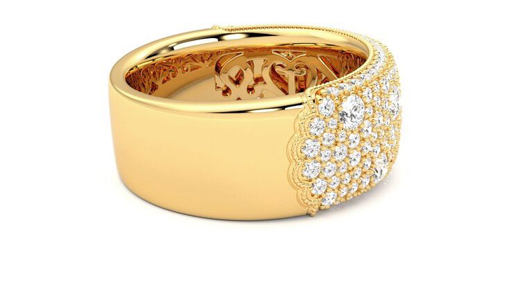 Taylor & Hart Tessellaire Wedding Ring 360 degree image 11