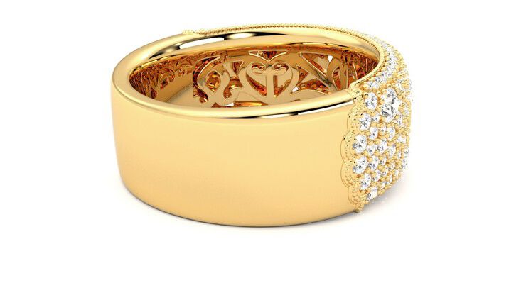 Taylor & Hart Tessellaire Wedding Ring 360 degree image 12
