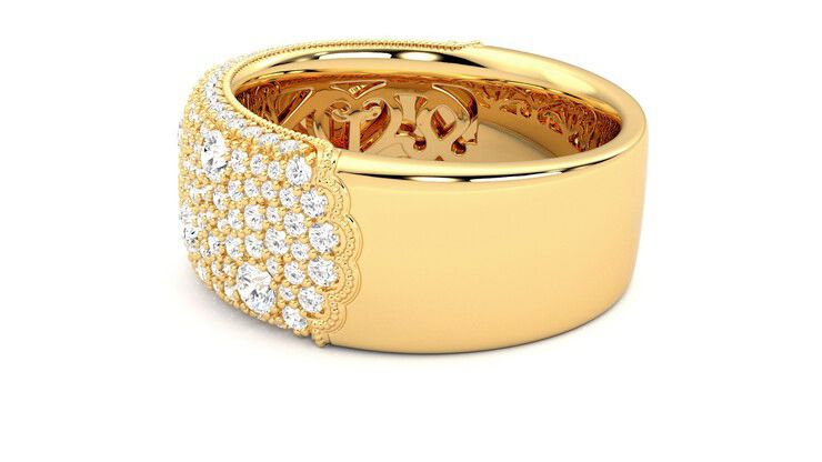 Taylor & Hart Tessellaire Wedding Ring 360 degree image 19