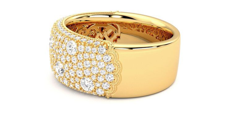 Taylor & Hart Tessellaire Wedding Ring 360 degree image 20
