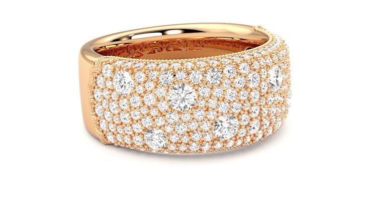 Taylor & Hart Tessellaire Wedding Ring 360 degree image 6