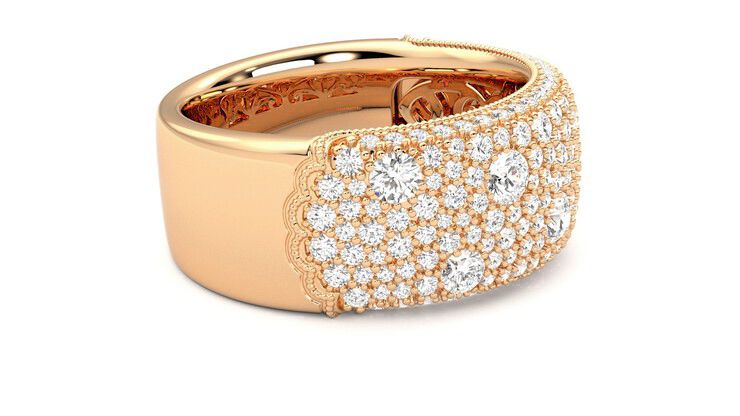 Taylor & Hart Tessellaire Wedding Ring 360 degree image 9