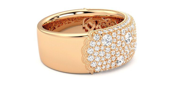 Taylor & Hart Tessellaire Wedding Ring 360 degree image 10