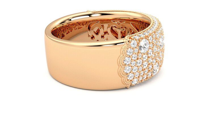 Taylor & Hart Tessellaire Wedding Ring 360 degree image 11