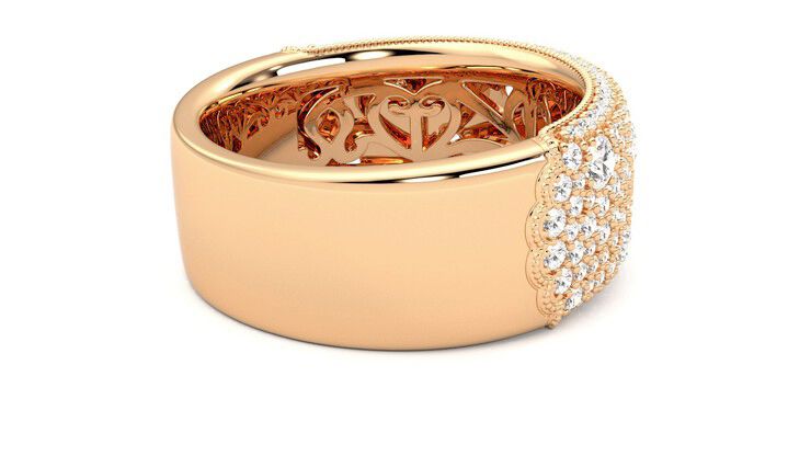 Taylor & Hart Tessellaire Wedding Ring 360 degree image 12