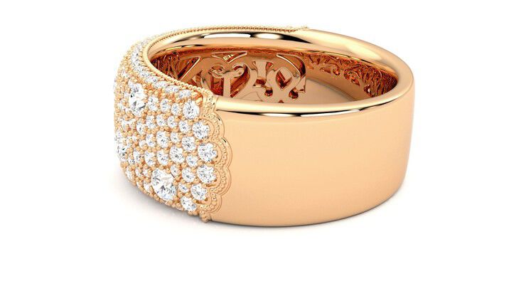 Taylor & Hart Tessellaire Wedding Ring 360 degree image 19