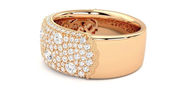 Taylor & Hart Tessellaire Wedding Ring 360 degree image 20