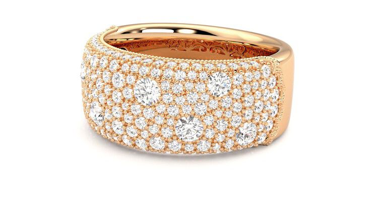 Taylor & Hart Tessellaire Wedding Ring 360 degree image 24