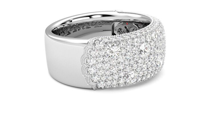 Taylor & Hart Tessellaire Wedding Ring 360 degree image 9