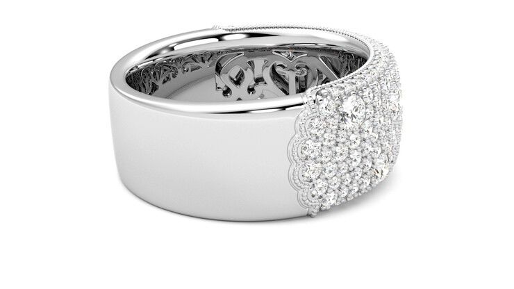 Taylor & Hart Tessellaire Wedding Ring 360 degree image 11
