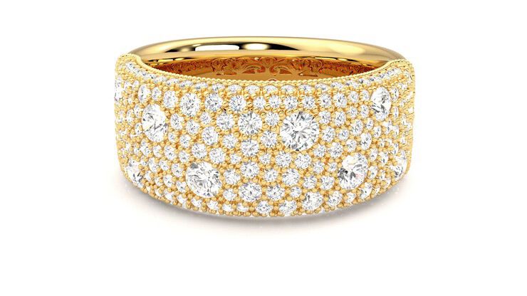 Taylor & Hart Tessellaire Wedding Ring 360 degree image 28