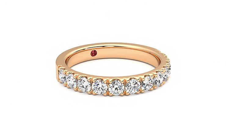 Taylor & Hart Violet Wedding Ring 360 degree image 5