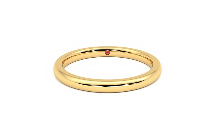 Taylor & Hart Willow Yellow Wedding Ring 360 detail 01