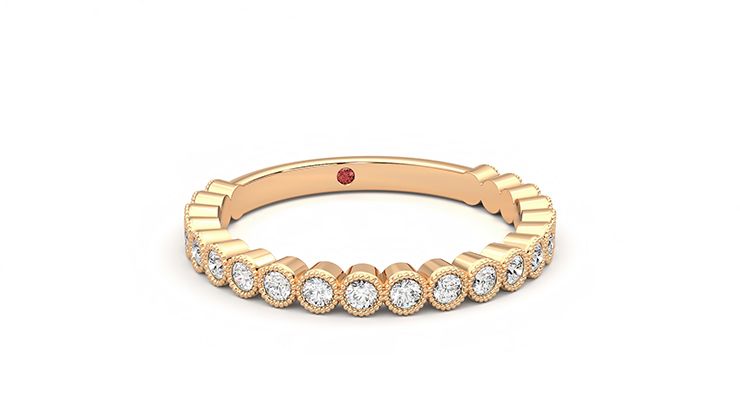 Taylor & Hart Wisteria Wedding Ring 360 degree image 3
